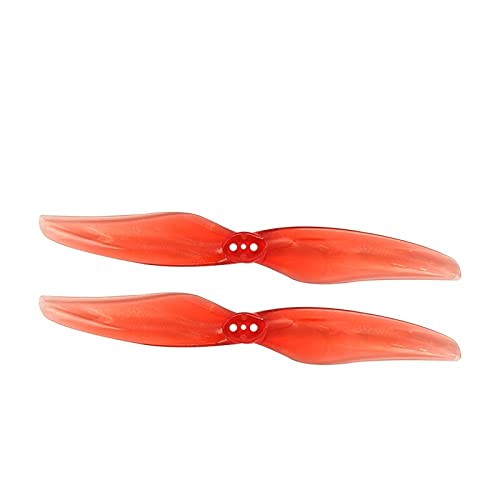 Zubehör 4 paar 4024 Propeller 2 Klinge 3 Loch 1,5mm 4x2,4 CW CCW Racing Propeller für Mini FPV Bürstenlosen Motor Props(4pair Red) von GUNQQIG