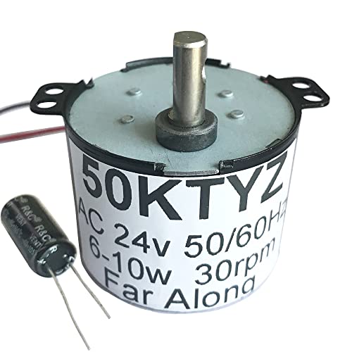 Zubehör 50KTYZ 24 V 220 V AC Micro Permanent Magnet Elektrische Synchron Motor 220 V 24 V Langsam Geschwindigkeit 1 zu 120 RPM Vorwärts Rückwärts CW/CCW(220v 1rpm 30kgf.cm) von GUNQQIG
