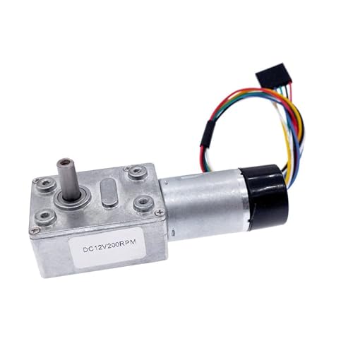 Zubehör ZGY370EC Gleichstrommotor mit Hallgeber 11PPR JGY370 kodieren DC12V Schneckengetriebemotor hohes Drehmoment 5-200 U/min(30) von GUNQQIG