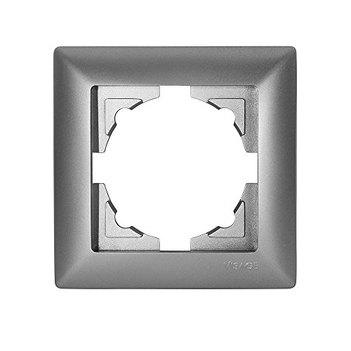 Visage 1-fach Rahmen für 1 Steckdose Schalter Dimmer Silber von GUNSAN
