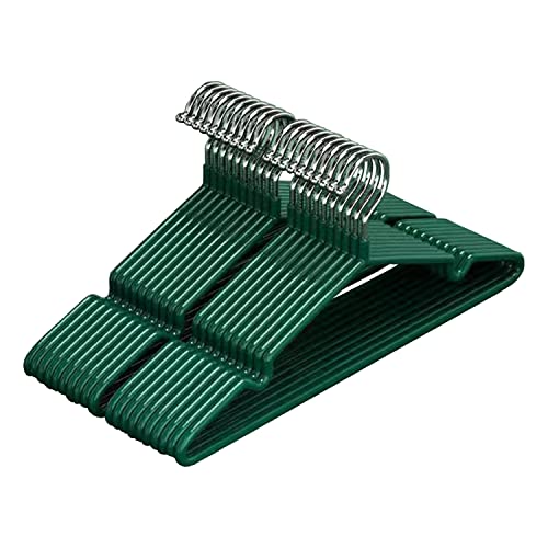 20-Pack-Schwarze Kleiderbügel für Mäntel, Hosen, Kleiderbügel und rutschfeste Kleiderbügel-Set mit 360-Grad-Schwenk (Green Luxury Green) von GUO FENG DIAO