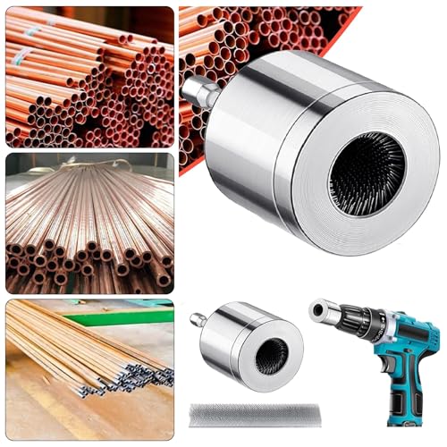 2 Stück Rohrreiniger aus Kupfer, Metall, Reinigungsbürste für Bohrrohre aus Metall, Reiniger für Kupferrohre, 22 mm/15 mm, Bohrrohr-Reinigungsbürste, Kupfer-Pfeifenreiniger für Drill (2 Stück/Set) von GUO-SWY