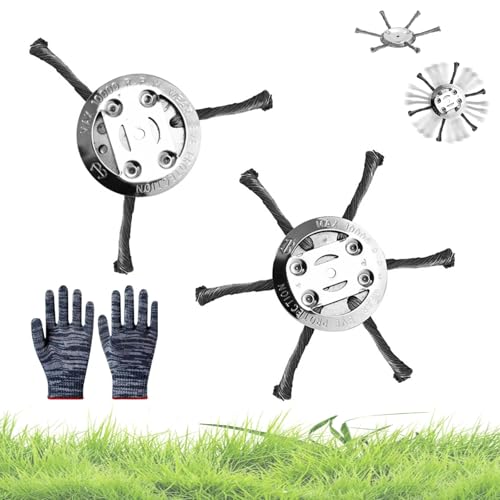 2 Stück Stahldraht Rasentrimmer,Freischneider Zubehör,Unkrautbürste für Rasentrimmer,Ersatzkopf für Rasentrimmer Zubehör,6 & 3 Kopf Drahtbürste Freischneider,Grasschneidekopf aus Stahldraht (3+6 Kopf) 2 Stück Stahldraht Rasentrimmer,Freischneider Zubehör,Unkrautbürste für Rasentrimmer,Ersatzkopf für Rasentrimmer Zubehör,6 & 3 Kopf Drahtbürste Freischneider,Grasschneidekopf aus Stahldraht (3+6 Kopf) von GUO-SWY