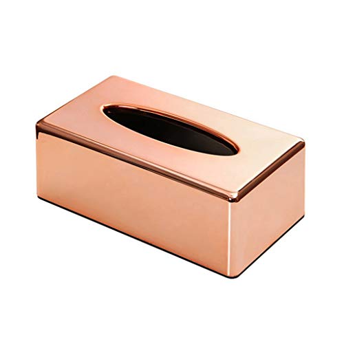 GUO Taschentuchbox Aufbewahrungskiste Roségold Rechteck Kartonspender Haus Dekoration von GUO