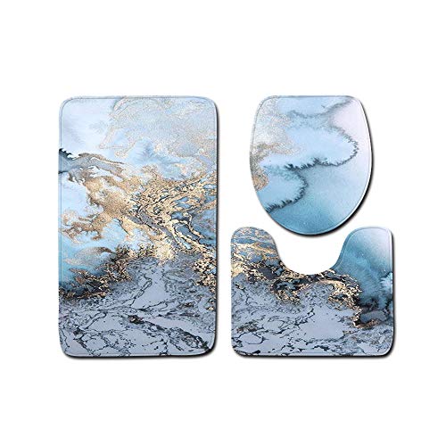 Badgarnitur Badematten Set Badezimmer Vorleger 3 Teiliges,Rutschfeste Badvorleger Badteppich WC Vorleger Duschvorleger,WC Sitz Deckel Fußmatte Matte Teppich Marmor/Kopfsteinpflaster Muster H 50x80CM Badgarnitur Badematten Set Badezimmer Vorleger 3 Teiliges,Rutschfeste Badvorleger Badteppich WC Vorleger Duschvorleger,WC Sitz Deckel Fußmatte Matte Teppich Marmor/Kopfsteinpflaster Muster H 50x80CM von GUOCU