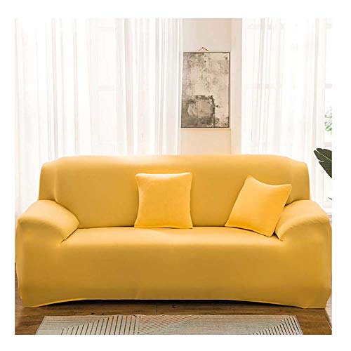 Elastischer Sofabezug Sofahusse 1 2 3 4 Sitzer Sofa Überwurf Stretch Sofabezüge Couch Bezug Sofa Abdeckung Muster Hussen Verschiedene Größe Und Farbe,Gelb2,1 sitzer von GUOCU