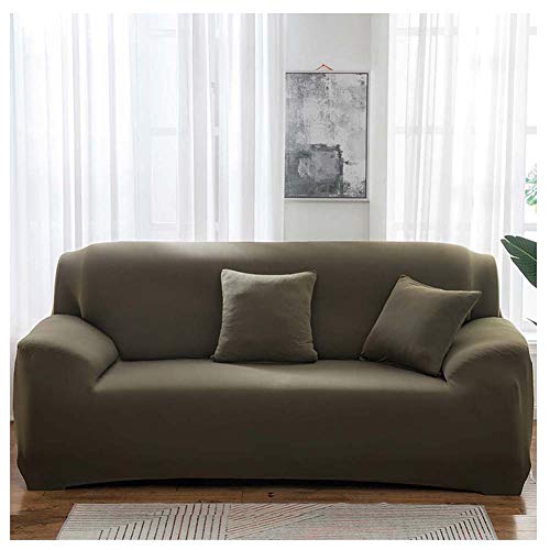 Elastischer Sofabezug Sofahusse 1 2 3 4 Sitzer Sofa Überwurf Stretch Sofabezüge Couch Bezug Sofa Abdeckung Muster Hussen Verschiedene Größe Und Farbe,Grün2,1 sitzer von GUOCU