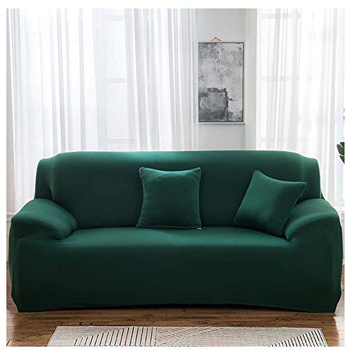 Elastischer Sofabezug Sofahusse 1 2 3 4 Sitzer Sofa Überwurf Stretch Sofabezüge Couch Bezug Sofa Abdeckung Muster Hussen Verschiedene Größe Und Farbe,Grün3,3 sitzer von GUOCU