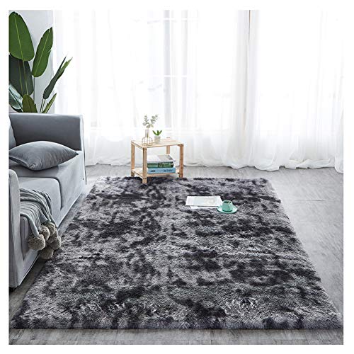 GUOCU Hochflor Shaggy Langflor Teppich Flauschiger Teppich Weiß Lammfell Kunstfell Teppiche Lammfellimitat Wollteppich Bettvorleger Sofa Matte Fellimitat Fellteppich Teppiche Wohnzimmer,Grau4,200x400 von GUOCU