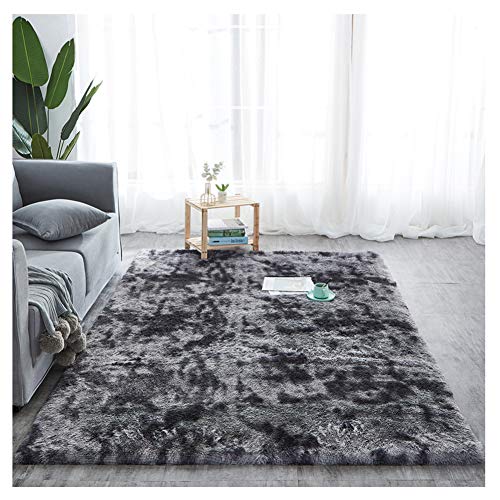 GUOCU Hochflor Shaggy Langflor Teppich Flauschiger Teppich Weiß Lammfell Kunstfell Teppiche Lammfellimitat Wollteppich Bettvorleger Sofa Matte Fellimitat Fellteppich Teppiche Wohnzimmer,Grau4,80x120 von GUOCU