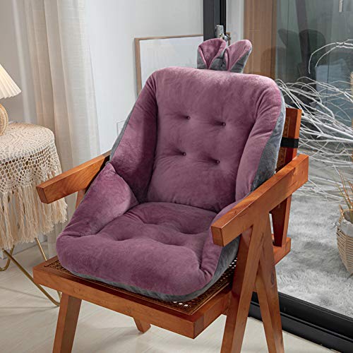 GUOCU Stuhlauflage,Stuhlkissen mit Rückenteil,Warm Niedriglehner Sitzauflage,Gartenmöbel Plüsch Sitzpolster Stuhlsitzkissen Hohe Rückenlehne Kissen,Sofa Kissen,Sesselpolster Auto Sitzkissen F 45x45CM von GUOCU