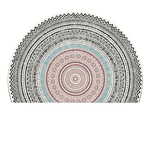 GUOCU Wohnzimmer Teppich rutschfeste Kurzflor Küchenteppich Und Balkon Teppich Waschbar Halbrunde Fußmatte Vordertürmatte Schmutzfangmatte,Farbe11,80x120CM von GUOCU