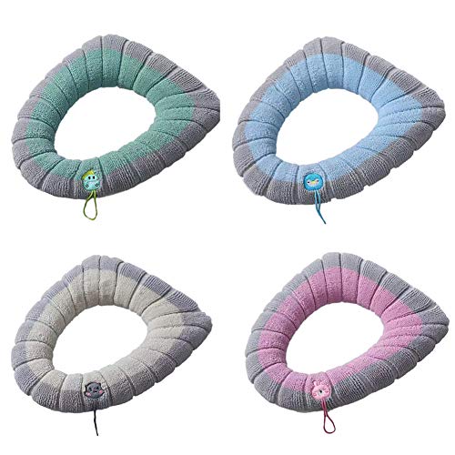 GUOCU 4 Stücke Toilettensitzbezug Wärmer Toilettensitzabdeckung Waschbar WC-Sitzbezug Toilettenmatte Dehnbar Toilleten Sitz WC Sitz Matte Cover WC-Sitzwärmer,Eingebauten Kunststoffring SetD 30CM GUOCU 4 Stücke Toilettensitzbezug Wärmer Toilettensitzabdeckung Waschbar WC-Sitzbezug Toilettenmatte Dehnbar Toilleten Sitz WC Sitz Matte Cover WC-Sitzwärmer,Eingebauten Kunststoffring SetD 30CM von GUOCU