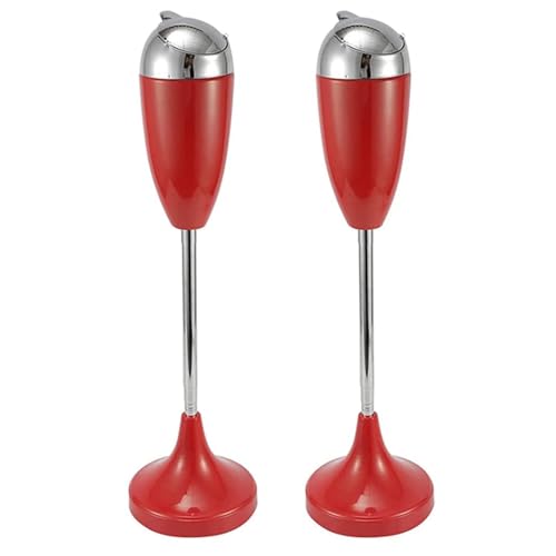 GUODDM 2PCS Aschenbecher Stand, Standaschenbecher Für Drinnen Und Draußen, Standaschenbecher Für Draußen Rostfrei, Standaschenbecher Mit Windfester Abdeckung Für Die Terrasse(Q1) von GUODDM