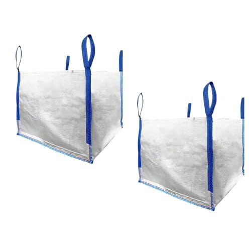 GUODDM Verschleißfeste Containersäcke - Gewebte Säcke, Weiche Paletten, Gewebte Müllsäcke Aus Polypropylen for Bauunternehmer for Demo Und BAU, for Baumaterialien(2PCS,55 * 55 * 60cm) von GUODDM