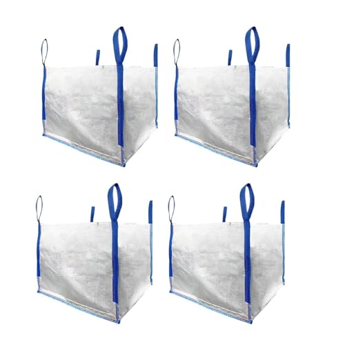 GUODDM Verschleißfeste Containersäcke - Gewebte Säcke, Weiche Paletten, Gewebte Müllsäcke Aus Polypropylen for Bauunternehmer for Demo Und BAU, for Baumaterialien(4PCS,70 * 70 * 80cm) von GUODDM
