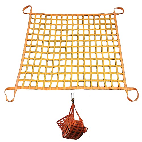 Langlebiges Hebenetz - Hängendes Hebe-Gepäcknetz, Starke Lasttragende Materialhandhabungsgurte, Hebenetz Für Baudock-Hebezeuge, Personalisierte Frachtnetzgurte ( Size : 1 X 1M/Mesh 10cm/Load 300KG ) von GUODDM
