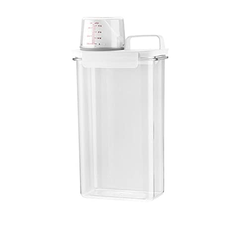 GUODUN Luftdichtes Waschmittel Pulver Aufbewahrungsbox Klarer Waschpulverbehälter mit Deckel und Griff Mehrzweck-Kunststoff-Getreideglas(S) von GUODUN