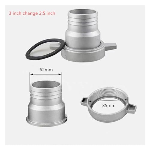 GUOFHUIO Wasserpumpenarmaturen 3 3-Zoll-Aluminiumrohrverbindungsschlüssel mit Dichtungsschraube Mutter Pumpenanschluss Rohrverschraubung(3 Change 2.5 inch) von GUOFHUIO