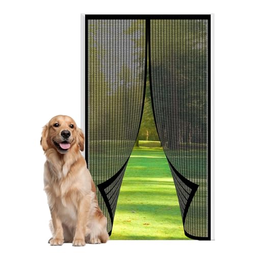 Fliegengitter Balkontür Terrassentür 62 x 212 cm Insektenschutz Tür Starken Magneten für Haustür Terrassentür, Schwarz Fliegengitter Balkontür Terrassentür 62 x 212 cm Insektenschutz Tür Starken Magneten für Haustür Terrassentür, Schwarz von GUOGHUI