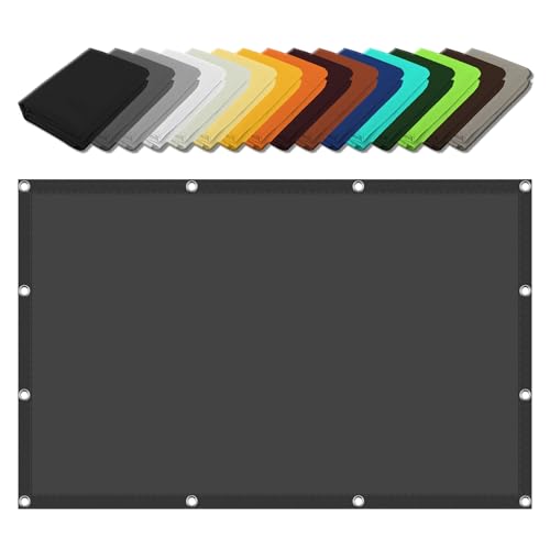 Rechter Winkel Sonnensegel 2.8 x 9.5 m Wasserdicht Rechteckig Uv-Beständig Gartenüberdachung mit Ösen Segeltuch 4 × 1.5 M Seile für Garten Terrasse Outdoor Camping, Dunkelgrau von GUOGHUI