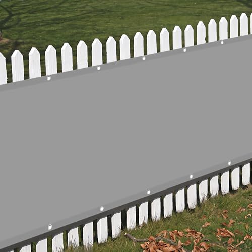 Sonnensegel Balkon 8 x 10 m Rechteckig Wasserdicht 98% UV Schutz Pergola Garten Balkon Schattentuch Ohne Bohren mit Ösen Segeltuch für Terrasse Garten, Hellgrau von GUOGHUI