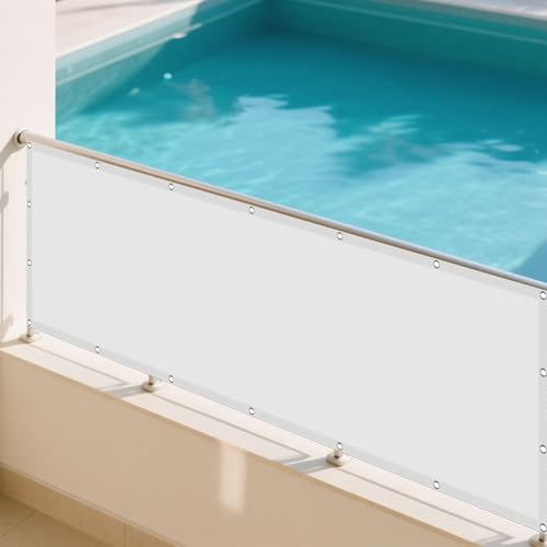 Sonnensegel Rechteckig 85 x 630 cm Rechteckig Wasserdicht 98% UV Schutz Sonnenschutz Windschutz Vielen Größen mit Spannseilen für Garten Balkon, Weiß Sonnensegel Rechteckig 85 x 630 cm Rechteckig Wasserdicht 98% UV Schutz Sonnenschutz Windschutz Vielen Größen mit Spannseilen für Garten Balkon, Weiß von GUOGHUI