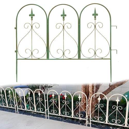 Dekorativer Gartenzaun Kletterhilfe Für Pflanzen Gartenspalier Für Balkon Terrasse Tomaten Gemüse Blumen(Green) von GUOGLZ