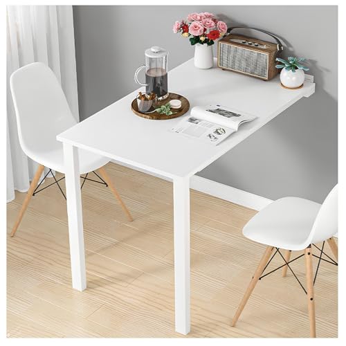 GUOGLZ Klappbarer Wandtisch Hochklappbarer Esstisch Wandklapptisch Multifunktionaler Home-Office-Werktisch Umwandelbar In Einen Wandgemälde-Computertisch Mit Schrauben(80 * 60cm) von GUOGLZ