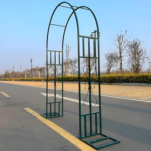 Wrought Iron Garden Arch Pergola Trellis, Large Rose Pergola Arbour Archway, for Plants Support Archway Patio Wedding Decorations(Green,300x230/9.8x7.5ft) von GUOGLZ