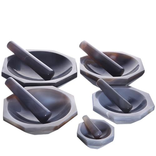 GUOHUIZHANG 1 Set Labor Innendurchmesser 30 mm bis 130 mm natürlicher Achat Mörser und Stößel A - für Chemie-Labor Schleifen (Innendurchmesser 70 mm) von GUOHUIZHANG