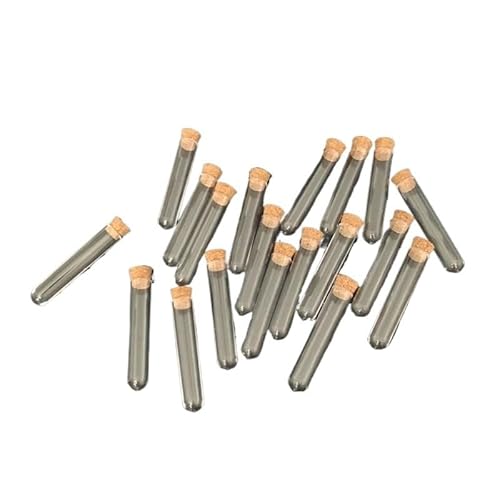 Kunststoff-Reagenzgläser mit Korkkappe, Hartplastikröhrchen in den Größen (12 x 60, 13 x 78, 12 x 100, 15 x 100) (20 x 150 mm), 50 Stück von GUOHUIZHANG
