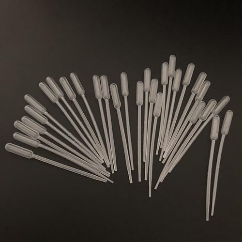 Pasteur 0,5 ml Einweg-Pipetten aus sicherem Kunststoff mit Pipette mit abgestuften Pipetten für Laborexperimente, 500 Stück von GUOHUIZHANG