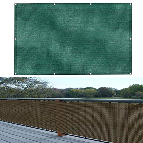 Balkon Sichtschutz Balkonabdeckung 90 x 650 cm Windschutz Staubschutz Sichtschutzmatte Sichtschutzzaun mit Ösen und Kordel für Balkongeländer Garten, Grün Balkon Sichtschutz Balkonabdeckung 90 x 650 cm Windschutz Staubschutz Sichtschutzmatte Sichtschutzzaun mit Ösen und Kordel für Balkongeländer Garten, Grün von GUOJUN