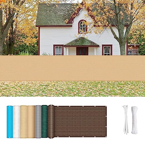 Balkonbespannung 120 x 350 cm Windschutz Staubschutz Balkonumspannung Blickdichte Stoff mit Kabelbinder Ohne Bohren für Balkon Terrasse Garten, Beige Balkonbespannung 120 x 350 cm Windschutz Staubschutz Balkonumspannung Blickdichte Stoff mit Kabelbinder Ohne Bohren für Balkon Terrasse Garten, Beige von GUOJUN
