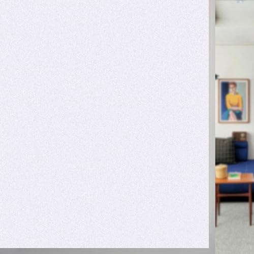 Fensterfolie - Selbstklebend Statische Folie 60 x 750 cm Ohne Klebstoff Folie Sichtschutz Anti UV für Wohnzimmer Küche Büro, weiß matt Fensterfolie - Selbstklebend Statische Folie 60 x 750 cm Ohne Klebstoff Folie Sichtschutz Anti UV für Wohnzimmer Küche Büro, weiß matt von GUOJUN