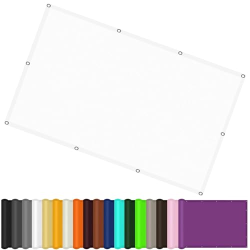 Sonnensegel 450 x 500 cm Wasserdicht Rechteckig Sonnenschutz Windschutz Sonnensegel Wasserdicht Sonnenschutz Premium, mit Ösen Und Seil für Garten Terrasse Camping, Weiß Sonnensegel 450 x 500 cm Wasserdicht Rechteckig Sonnenschutz Windschutz Sonnensegel Wasserdicht Sonnenschutz Premium, mit Ösen Und Seil für Garten Terrasse Camping, Weiß von GUOJUN