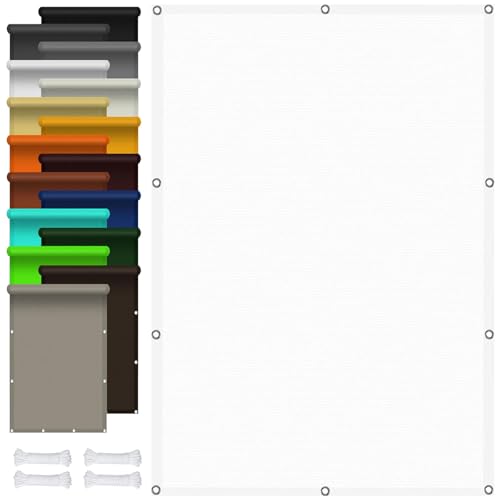 Sonnensegel 550 x 660 cm Wasserdicht Rechteckig Sonnenschutz Windschutz Sonnensegel Sonnenschutz Windschutz mit Ösen Und Kordel, Nach Mass für Balkon Terrasse Garten, Weiß Sonnensegel 550 x 660 cm Wasserdicht Rechteckig Sonnenschutz Windschutz Sonnensegel Sonnenschutz Windschutz mit Ösen Und Kordel, Nach Mass für Balkon Terrasse Garten, Weiß von GUOJUN
