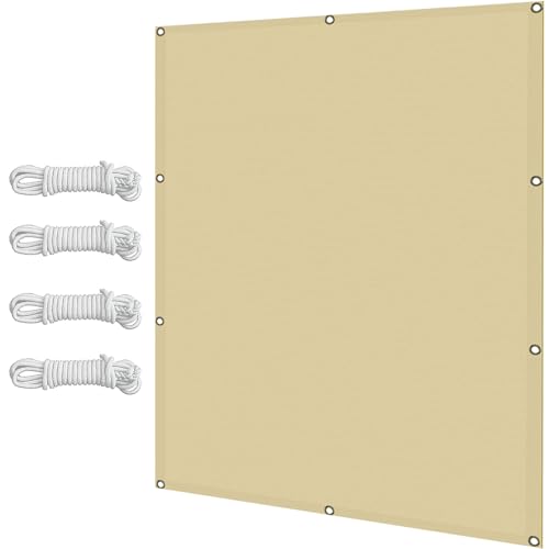 Sonnensegel 550 x 820 cm Rechteckig Wasserdicht Uv-Schutz Wetterschutz Sonnensegel Wasserdicht Sonnenschutz Premium, mit Ösen Und Seil für Garten Terrasse Camping, Creme Farben Sonnensegel 550 x 820 cm Rechteckig Wasserdicht Uv-Schutz Wetterschutz Sonnensegel Wasserdicht Sonnenschutz Premium, mit Ösen Und Seil für Garten Terrasse Camping, Creme Farben von GUOJUN
