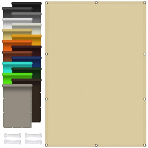 Sonnensegel 600 x 820 cm Wasserdicht Rechteckig Sonnenschutz Windschutz Sonnensegel Sonnenschutz Windschutz mit Ösen Und Kordel, Nach Mass für Balkon Terrasse Garten, Creme Farben Sonnensegel 600 x 820 cm Wasserdicht Rechteckig Sonnenschutz Windschutz Sonnensegel Sonnenschutz Windschutz mit Ösen Und Kordel, Nach Mass für Balkon Terrasse Garten, Creme Farben von GUOJUN