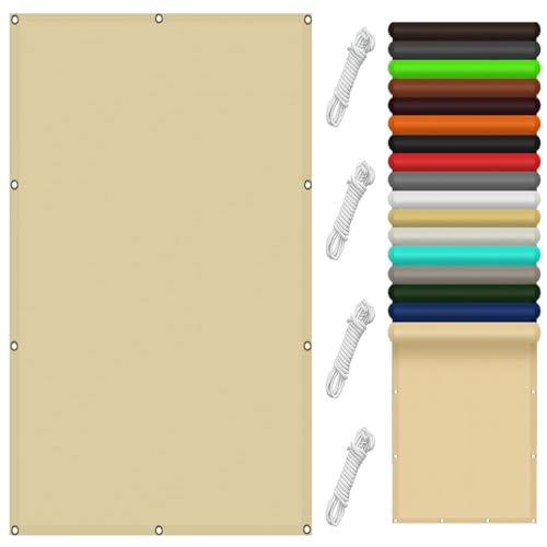 Sonnensegel 850 x 860 cm Rechteckig Sonnenschutz Wetterschutz Sonnensegel Sonnenschutz Windschutz Premium, mit Ösen Und Seil für Balkon Garten Terrasse, Creme Farben Sonnensegel 850 x 860 cm Rechteckig Sonnenschutz Wetterschutz Sonnensegel Sonnenschutz Windschutz Premium, mit Ösen Und Seil für Balkon Garten Terrasse, Creme Farben von GUOJUN