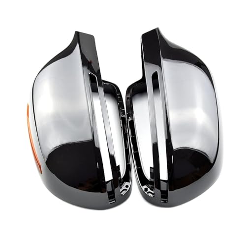GUOLEIOO Auto Rückspiegel Abdeckung Spiegel Gehäuse Rückspiegel Abdeckung für Audi A3 8P A4 A5 B8 B8.5 Q3 A6 C6 4F S6 A8 D3 8K 2009-2015 Tuning Zubehör Aussen Accessoires,Zwart von GUOLEIOO
