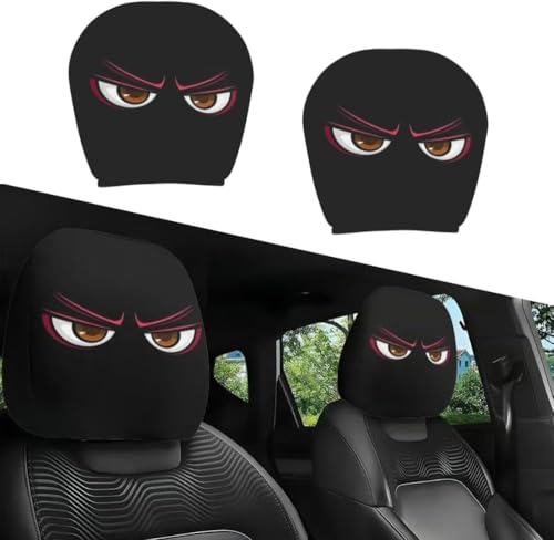 GUOLEIOO Auto Sitzbezüge Auto Kopfstütze für Autositze, für Toyota Corolla Cross Zubehör Lustig Kopfstützenbezug Set, Atmungsaktiver Kopfstützenbsezug,B-1Pair von GUOLEIOO