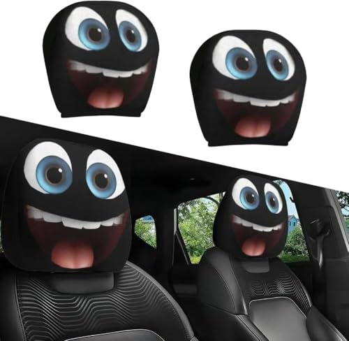 GUOLEIOO Auto Sitzbezüge Auto Kopfstütze für Autositze, für Toyota Sienna (XL20) 2. Gen Zubehör Lustig Kopfstützenbezug Set, Atmungsaktiver Kopfstützenbsezug,C-1Pair von GUOLEIOO