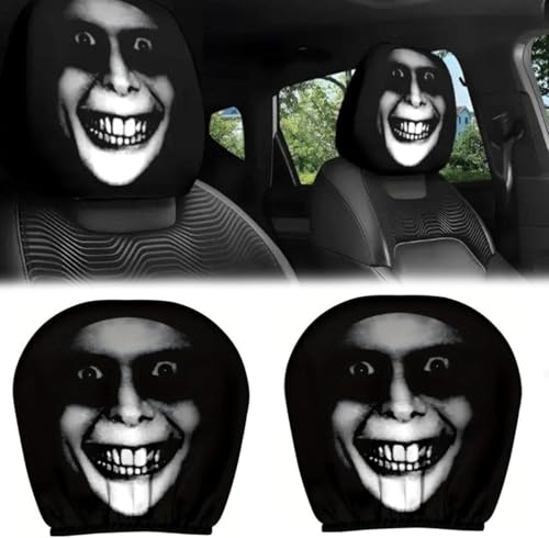 GUOLEIOO Auto Sitzbezüge Auto Kopfstütze für Autositze, für Vauxhall Meriva Mokka Monaro/Omega/Omega Caravan/Signum Zubehör Lustig Kopfstützenbezug Set, Atmungsaktiver Kopfstützenbsezug,F-1Pair von GUOLEIOO