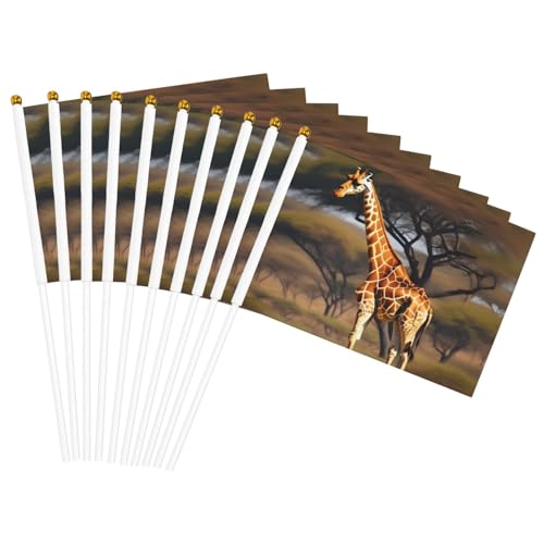 Afrika Giraffe Majestätischer Baumdruck Bequemlichkeit Handflaggen Leichte Flaggen Party Parade Events Festivals Dekor Afrika Giraffe Majestätischer Baumdruck Bequemlichkeit Handflaggen Leichte Flaggen Party Parade Events Festivals Dekor von GUOLGP