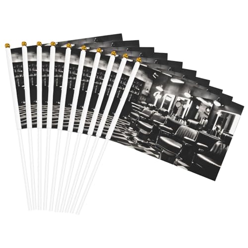 Barber Shop Monochromen Stil Druck Bequemlichkeit Handflaggen Leichte Flaggen Party Parade Events Festivals Dekor Barber Shop Monochromen Stil Druck Bequemlichkeit Handflaggen Leichte Flaggen Party Parade Events Festivals Dekor von GUOLGP
