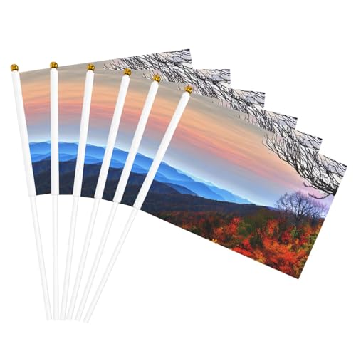 Blue Ridge Mountains Druck Bequemlichkeit Handflaggen Leichte Flaggen Party Parade Events Festivals Dekor von GUOLGP