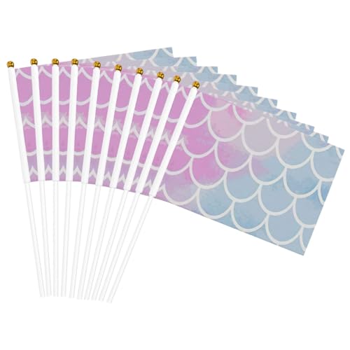 Bunte Meerjungfrauen-Flaggen, leicht, für Partys, Paraden, Veranstaltungen, Festivals, Dekorationen von GUOLGP