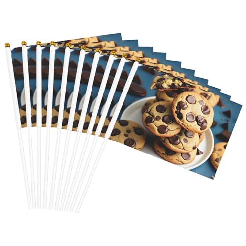 Cookies Food Chocolate Chips Kekse Druck Bequemlichkeit Handflaggen Leichte Flaggen Party Parade Events Festivals Dekor von GUOLGP